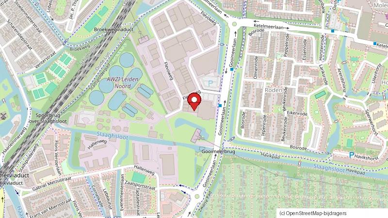 Kaart met de ligging van Budget Bike Flevoweg, Flevoweg 6E in Leiden