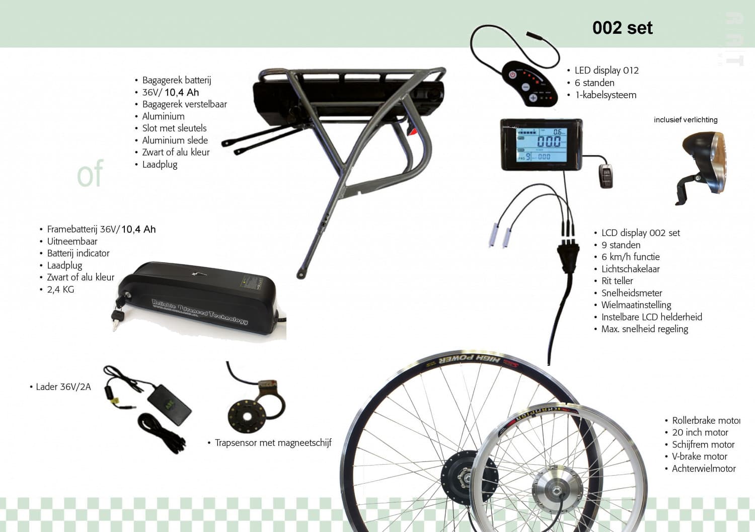 RAT Holland Smartkit 012, 36V Li-Ion frame-accu
