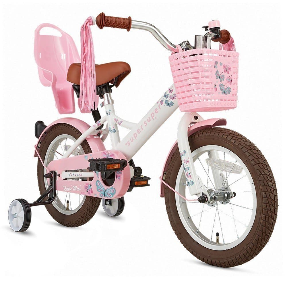 SuperSuper Little Miss 12 kinderfiets 14 inch wit (foto 2)
