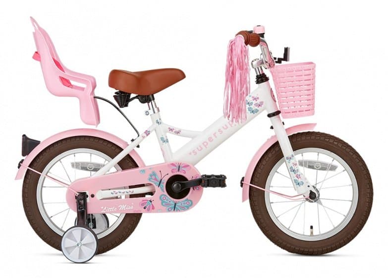 SuperSuper Little Miss 12 kinderfiets 14 inch, wit