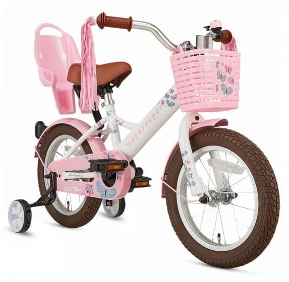 SuperSuper Little Miss 12 kinderfiets 14 inch wit (foto 4)