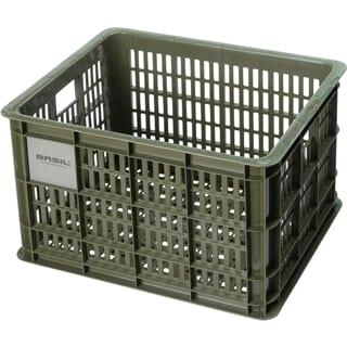 Basil PVC Krat Middel 29,5 liter moss green fietstas