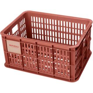Basil Crate S Recycled voormand in Terra Red, 17,5 liter inhoud