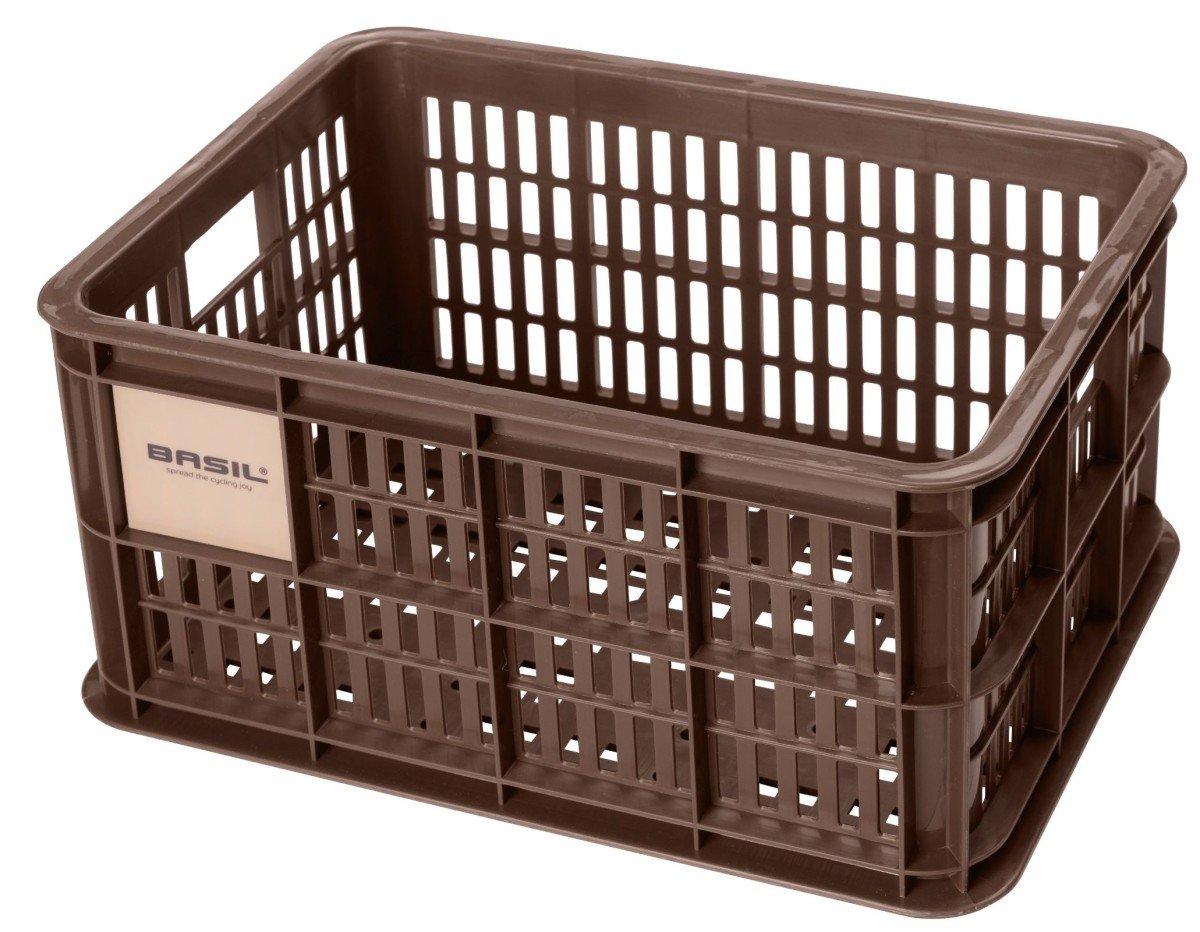 Basil PVC Krat Klein 17,5 liter in chocolade bruin