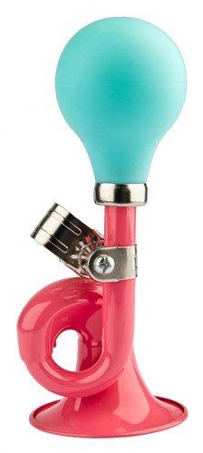PexKids Pink Toet kinderbel met groene bol op kinderfiets