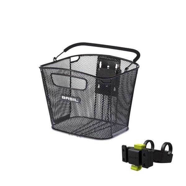 Basil Bold fietstas zwart met Klickfix bevestiging