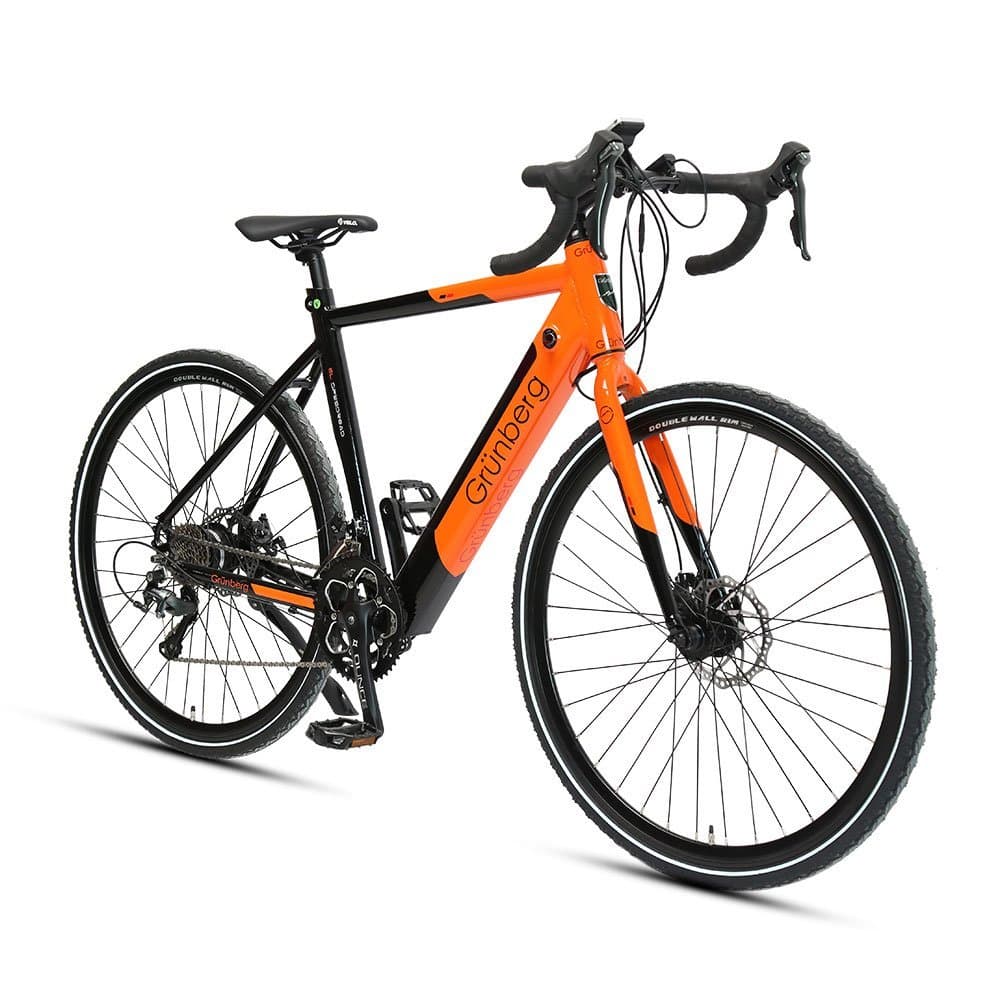 Grünberg elektrische racefiets zwart oranje 28 inch