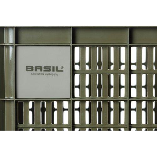 Basil Crate L Recycled fietstas 40 liter moss green