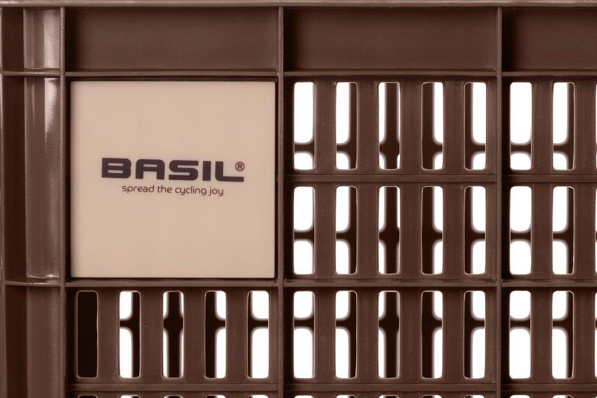 Basil Crate M Recycled fietstas 27 liter chocolate brown