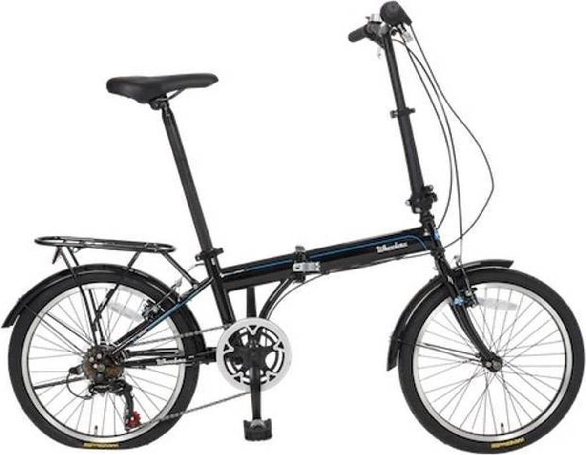 Wheelerz Vouwfiets 20 inch in zwart, ingeklapt