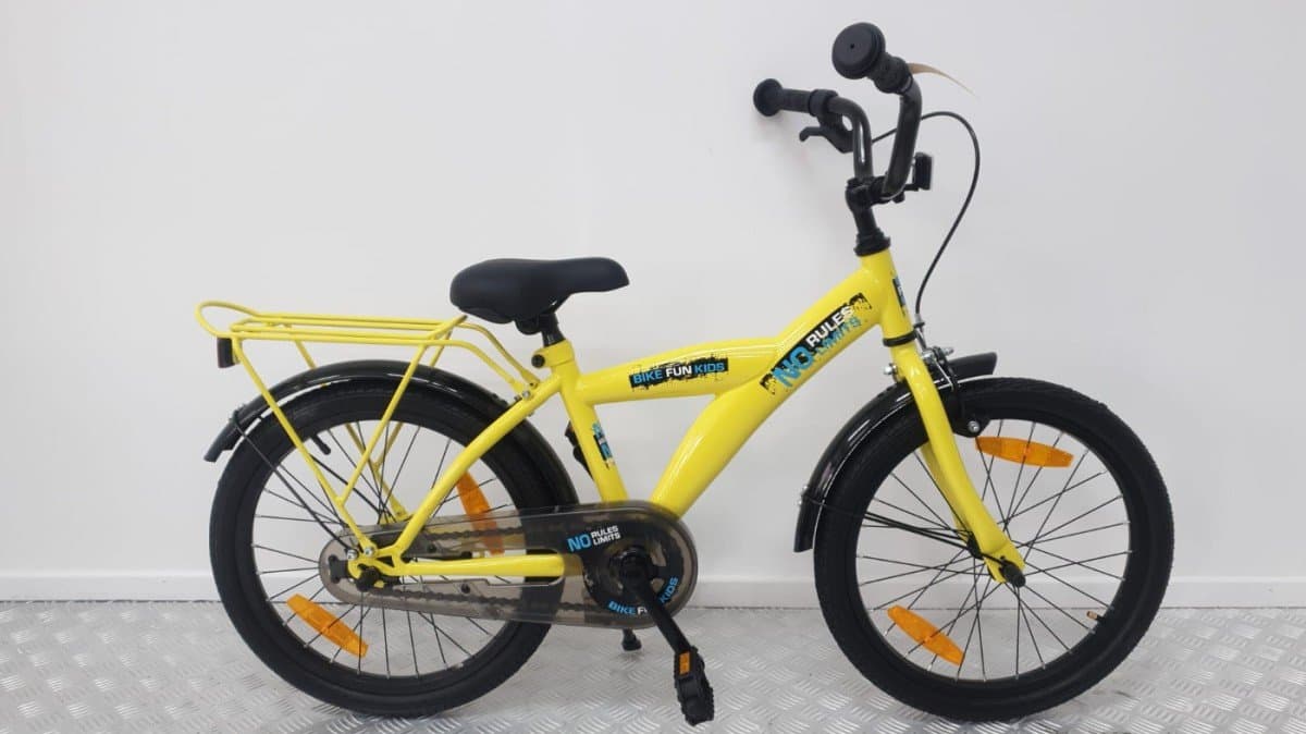 Bike Fun Kids No Rules kinderfiets 16 inch in geel