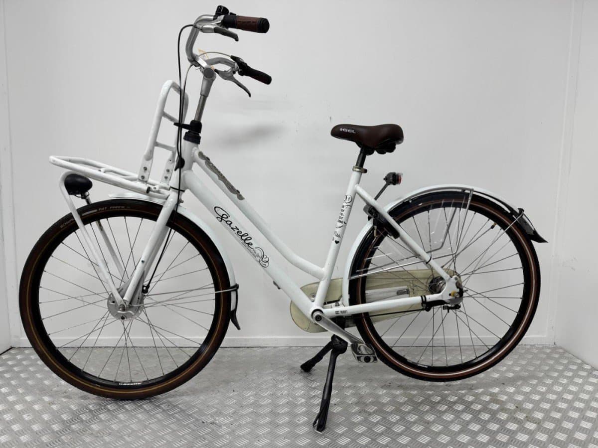 Gazelle Miss Grace stadsfiets 54 cm wit, tweedehands, vooraanzicht