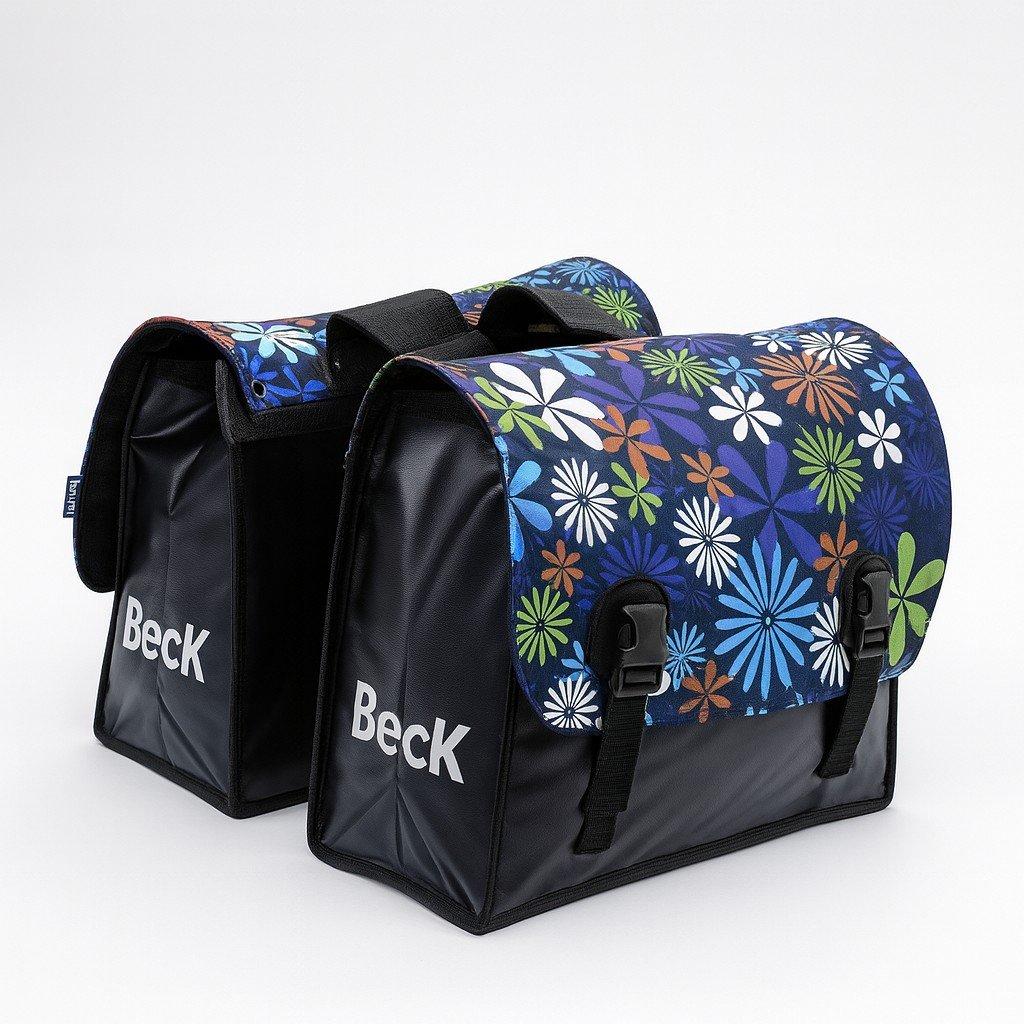 Beck Classic Rising Sun zwarte dubbele fietstas 46 liter
