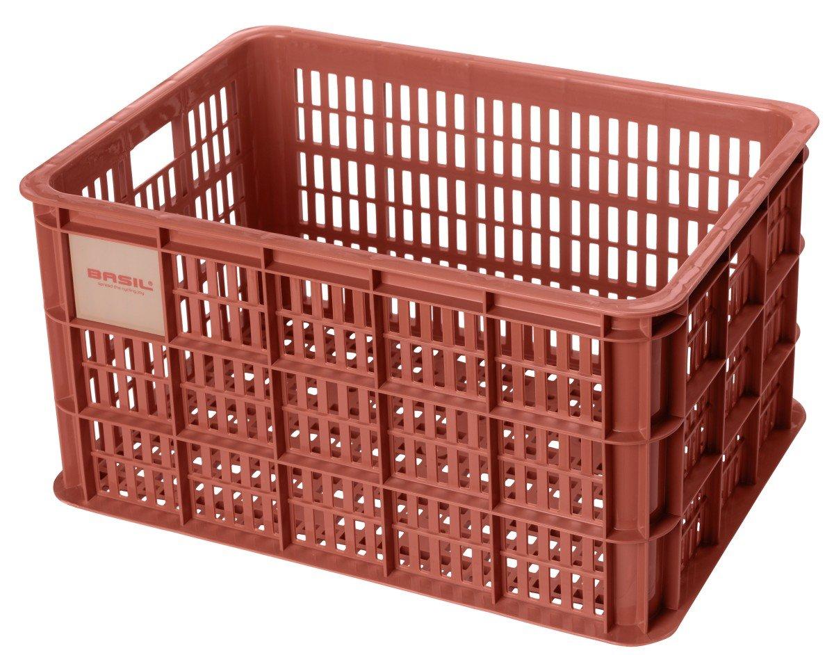 Basil Crate L Recycled fietstas 40 liter Terra Red