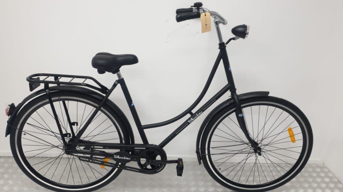 Wheelerz Omafiets 28 inch in Mat Zwart, 57 cm frame