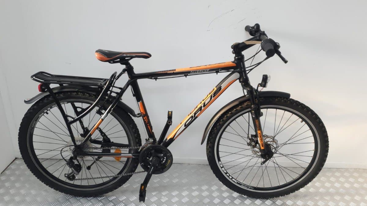 Orus FR100 mountainbike 24 inch zwartoranje tweedehands