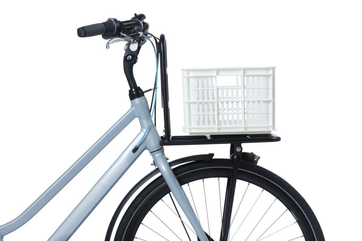 Basil Crate S Recycled witte fietsmand 17,5 liter