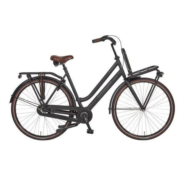 BSP Metropolis transportfiets zwartmat 58 cm