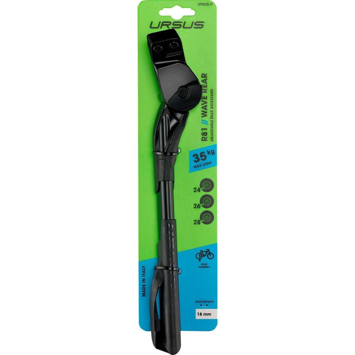 Ursus Wave fietsstandaard 18mm zwart