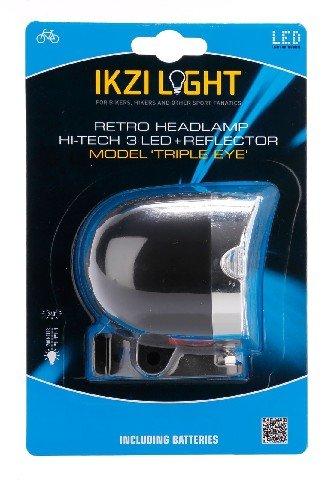 Ikzi LED Koplamp Triple Eye 5 Lux met kroonboutbevestiging