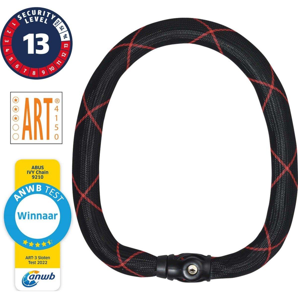 Abus Ivy Chain 9210 kettingslot zwart 85 cm