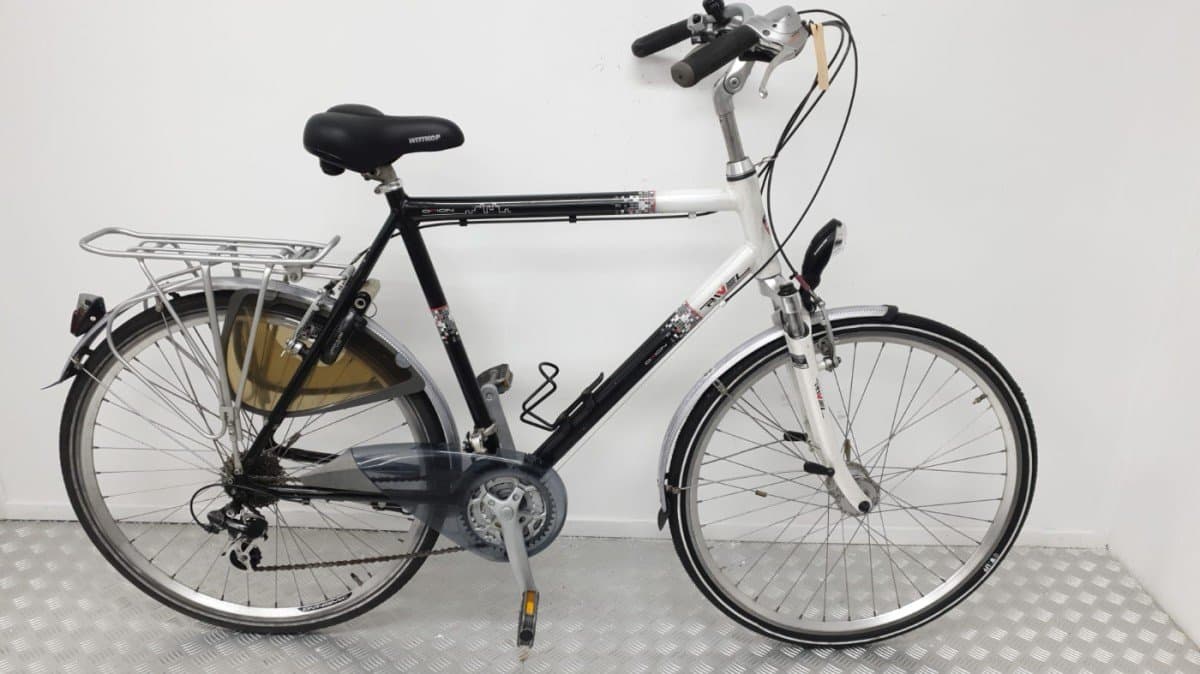 Rivel Orion stadsfiets 61 cm tweedehands zwartwit