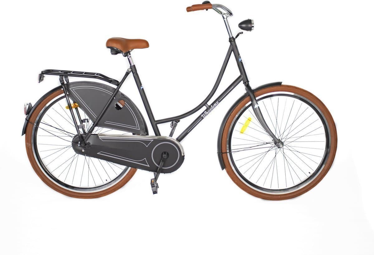Wheelerz Omafiets 57 cm mat zwart familiefiets