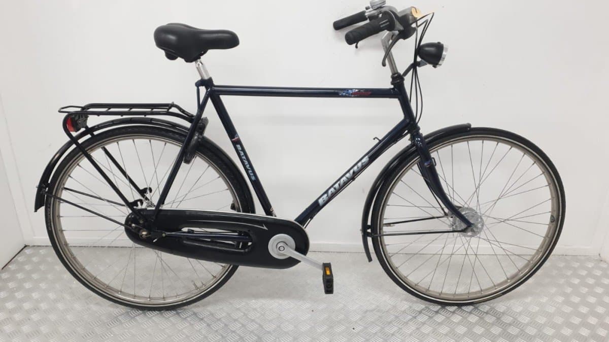 Batavus Modena transportfiets 61 cm donker blauw, zijaanzicht