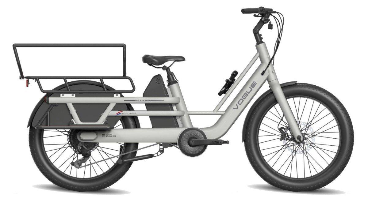 Vogue Wonder Longtail elektrische cruiserfiets in grijs, 41 cm framemaat