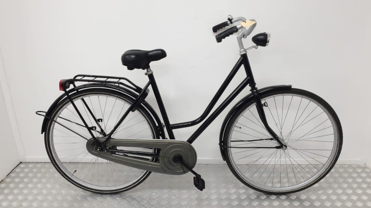 Budgetbike stadfiets zwart, 45 cm framemaat, tweedehands