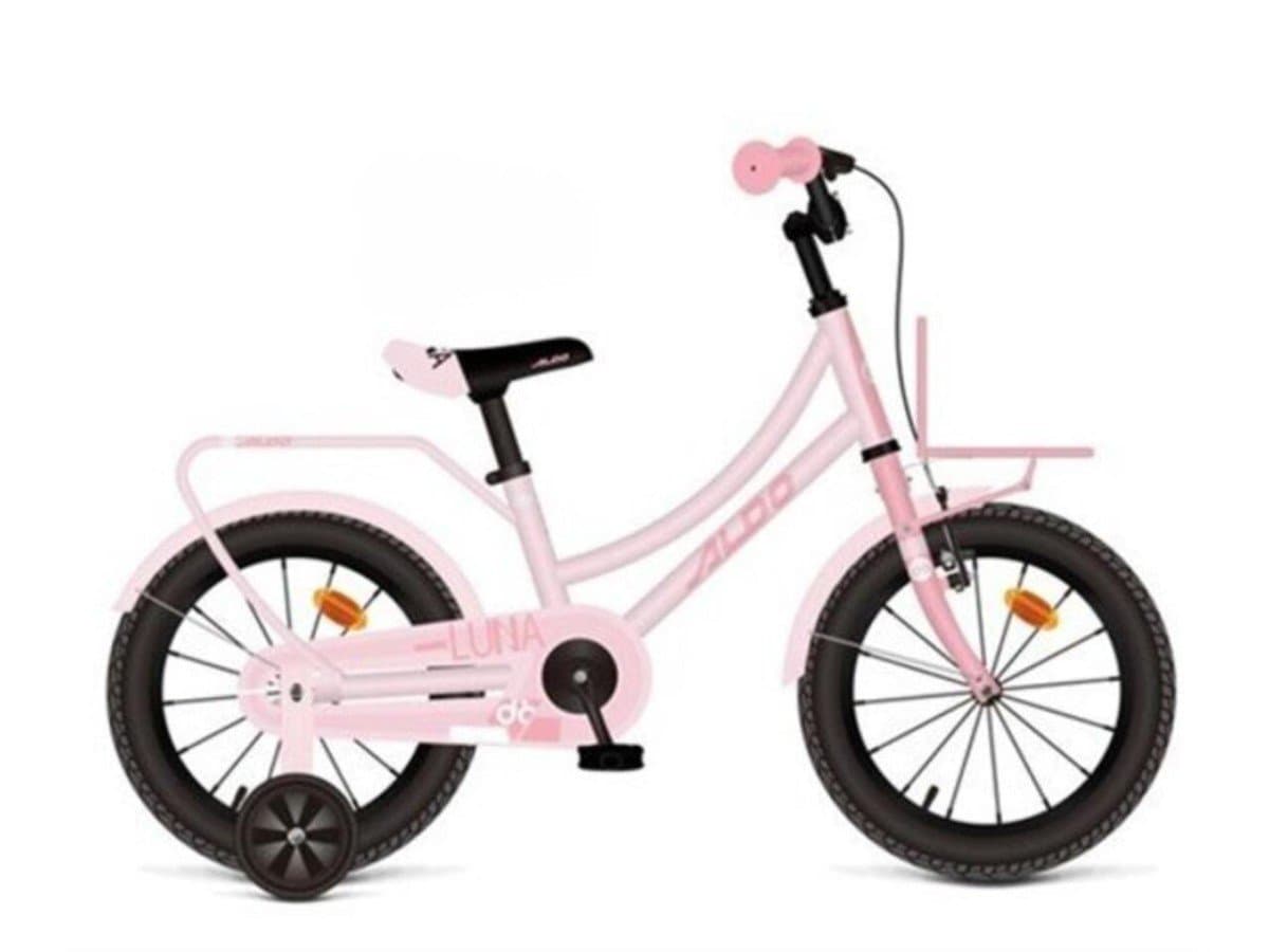 Aldo Luna kinderfiets 16 inch roze voorkant