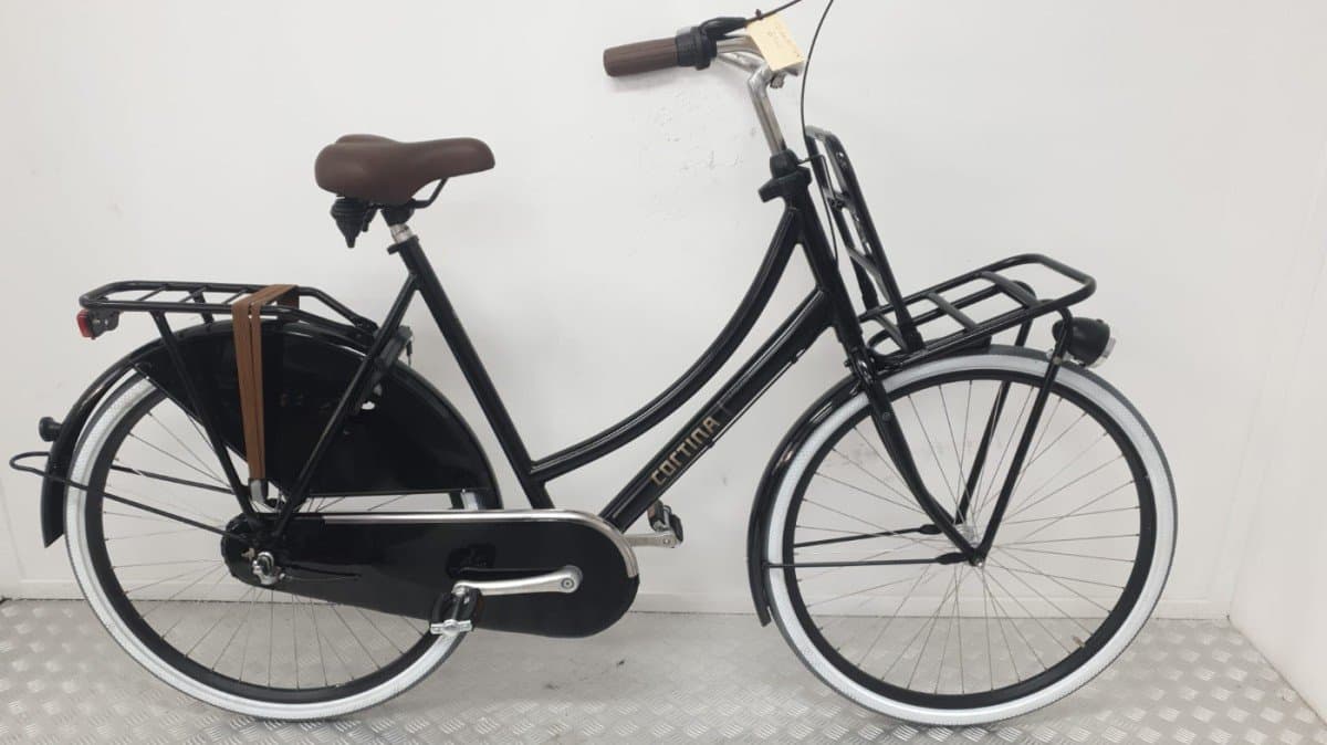 Cortina U4 Transport 60 cm transportfiets in zwart, tweedehands