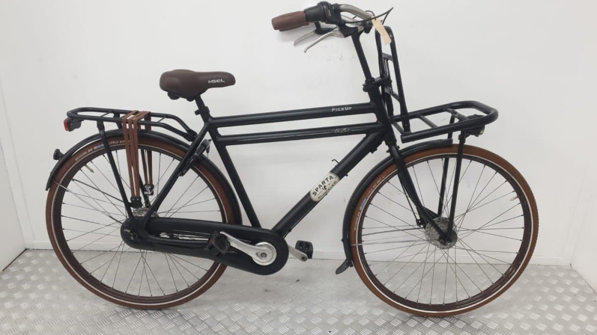 Sparta PICK UP 57 cm stadsfiets zwart tweedehands vooraanzicht