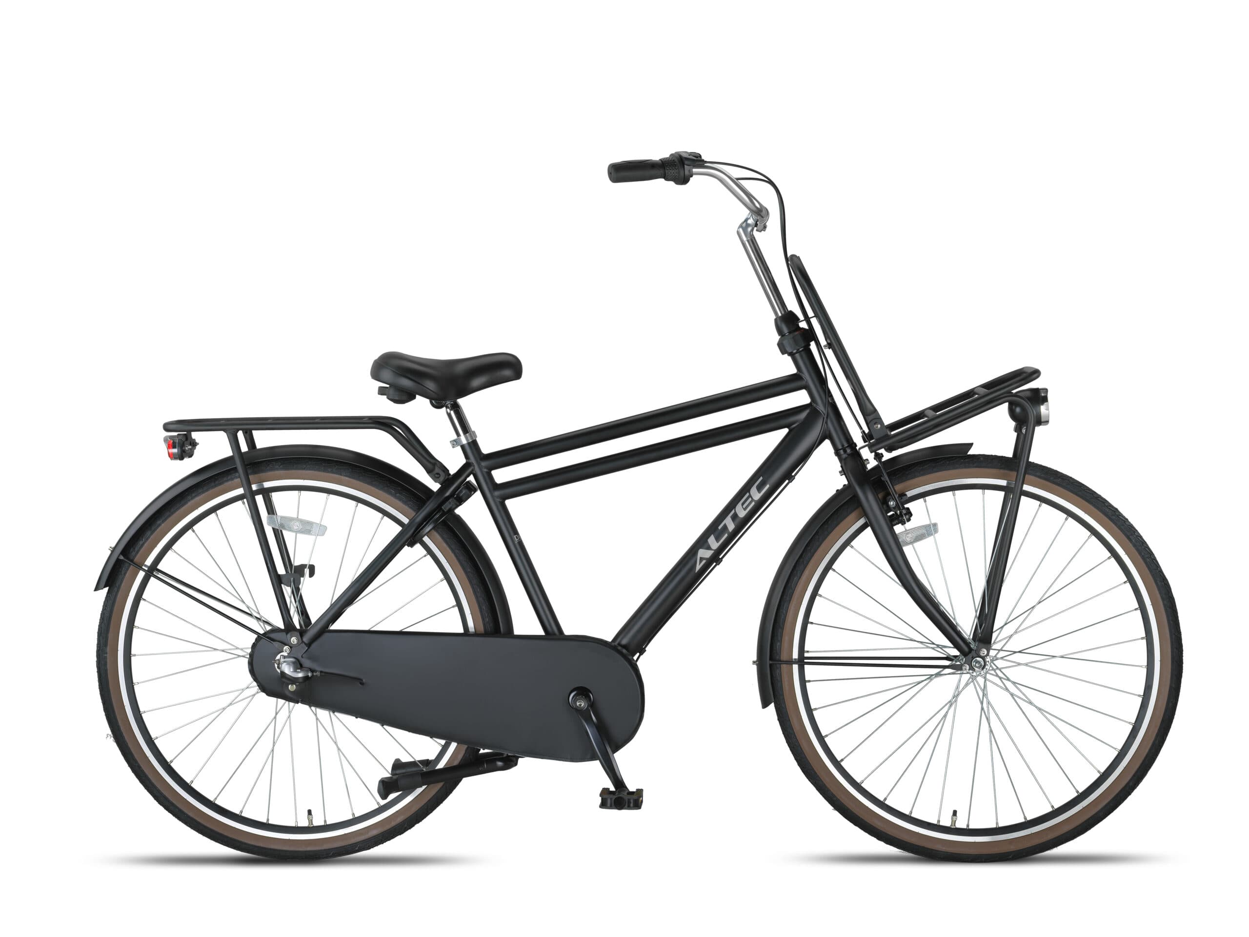 Altec Dutch transportfiets 57 cm mat zwart, 28 inch wielen, terugtraprem