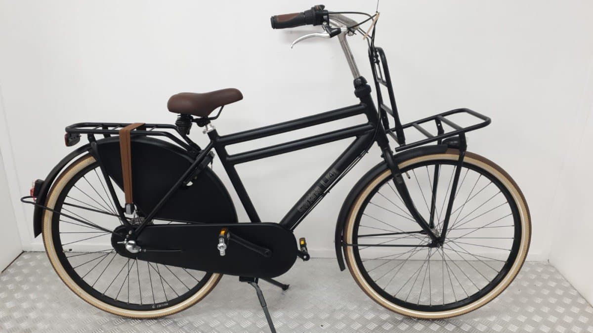 Cortina U4 transportfiets in zwart, 50 cm, 28 inch wielen