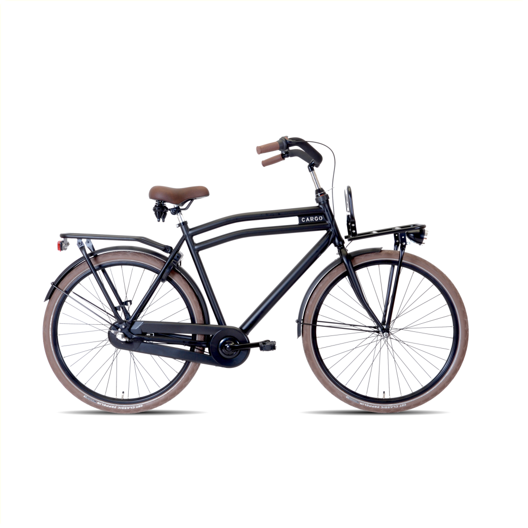 Avalon Cargo transportfiets 53 cm mat zwart met voordrager