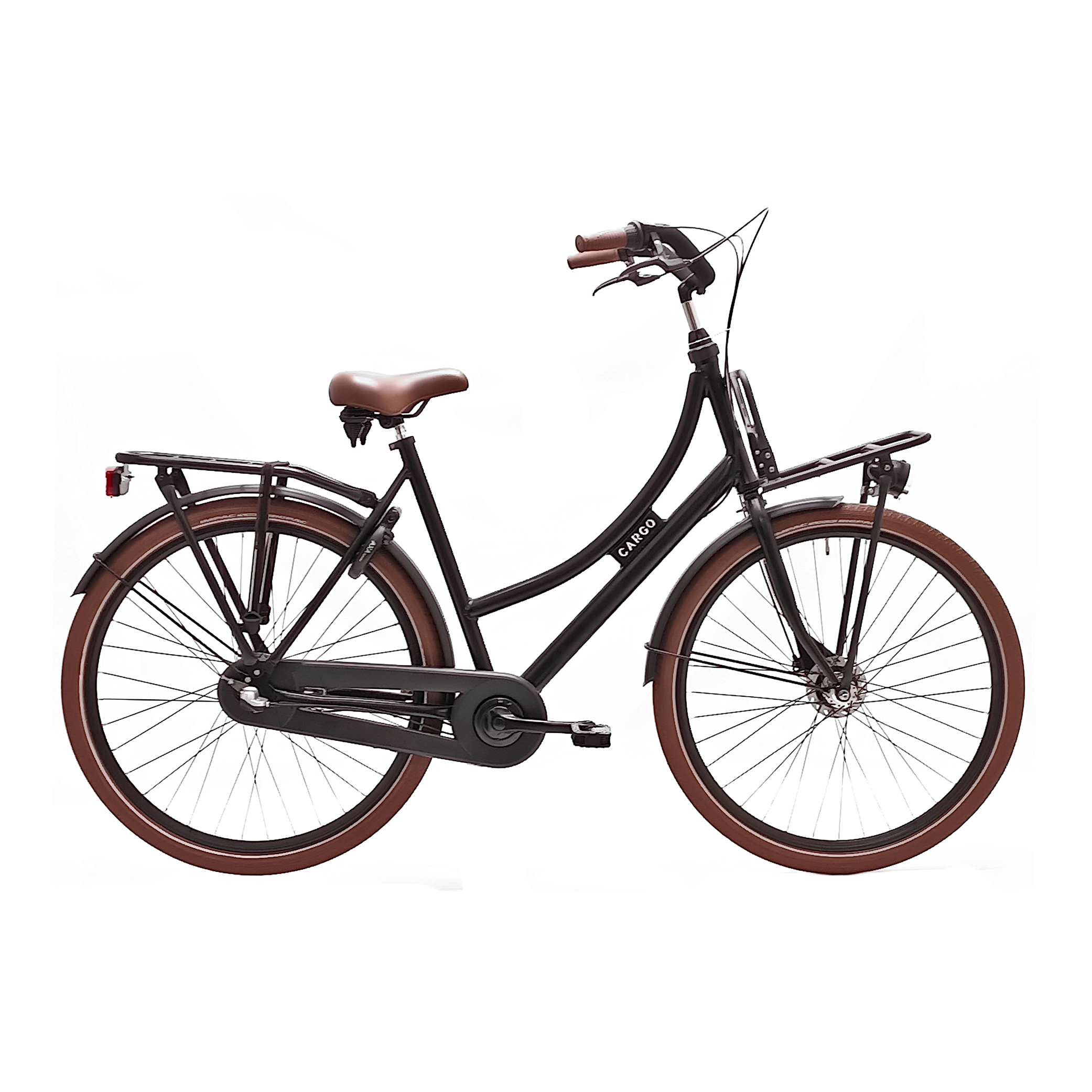 Avalon Cargo transportfiets 50 cm mat zwart met voordrager