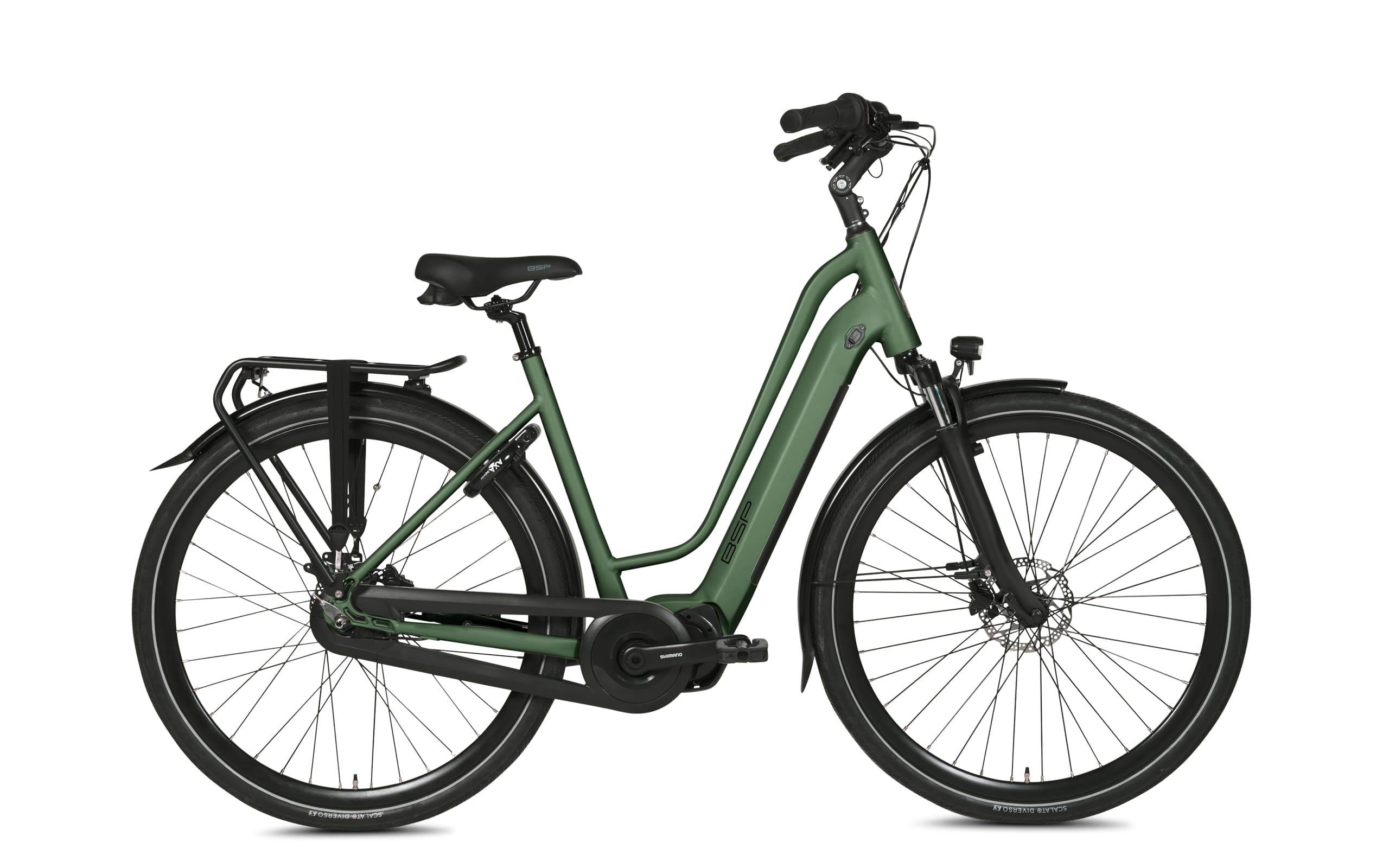 BSP Musa Woman stadsfiets groen, 47 cm, Shimano motor