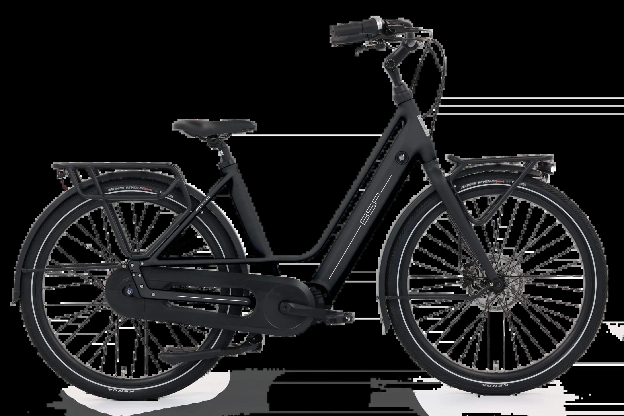 BSP Attivo+ e-bike in zwart, 48 cm frame, 27,5 inch wielen
