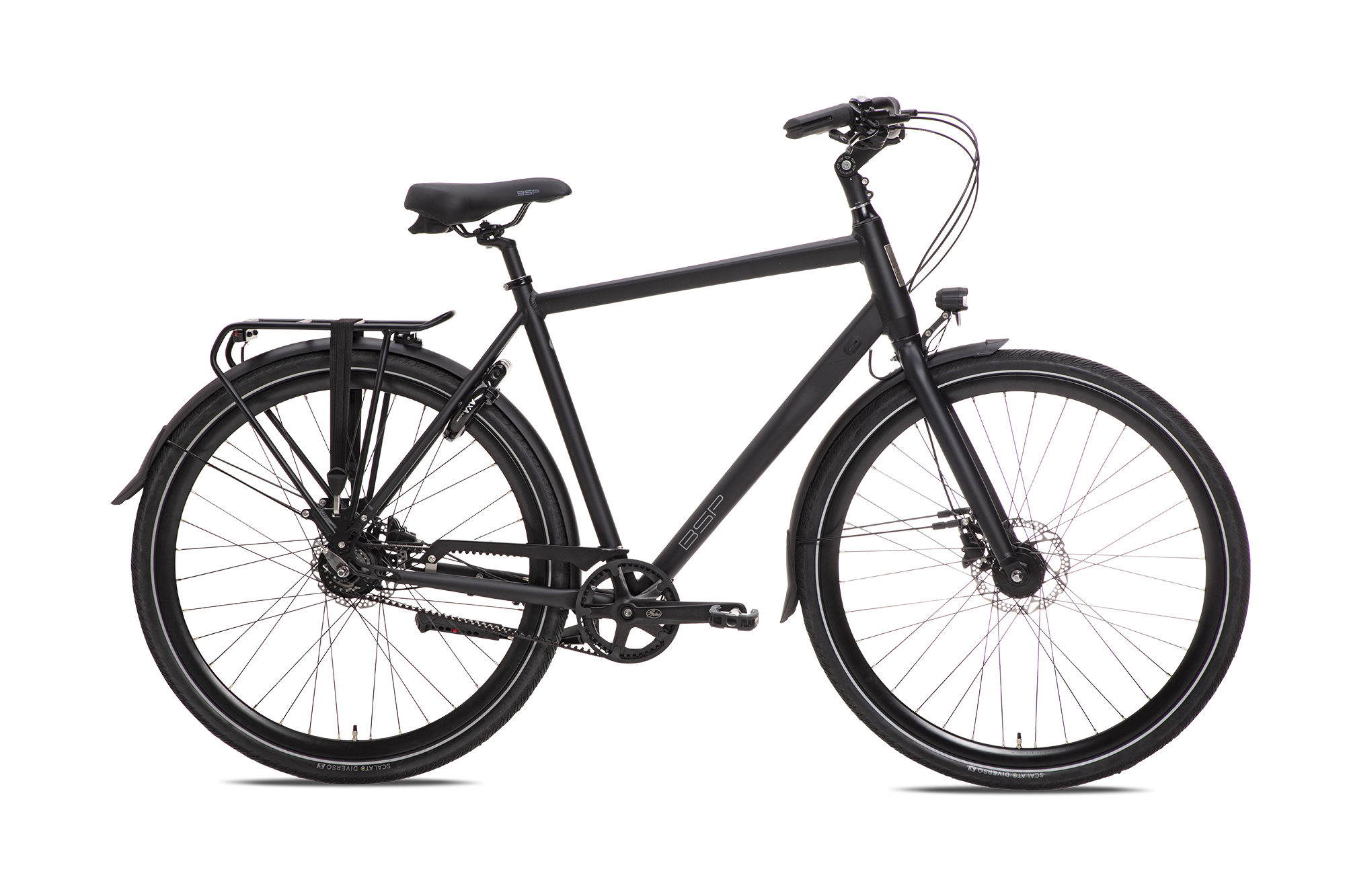 BSP Voyager Belt Men stadsfiets zwart, 59 cm frame, 28 inch wielen