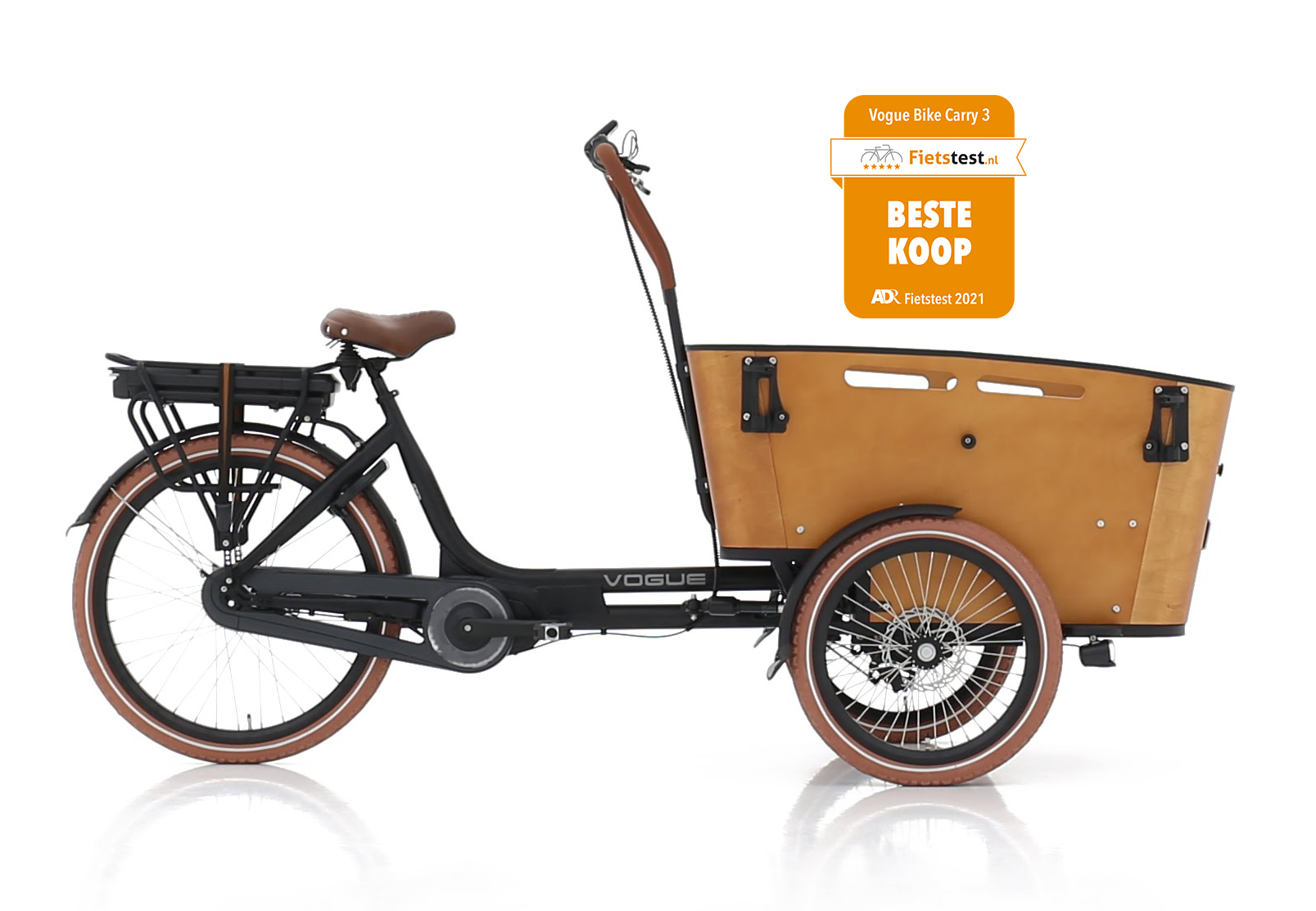 Vogue Carry 3 elektrische bakfiets met laadruim voorin