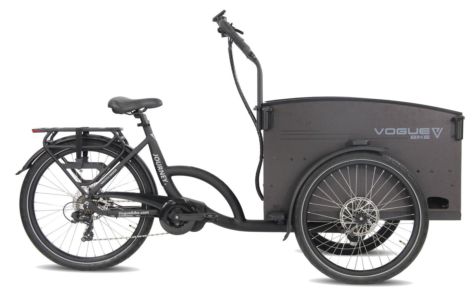 Vogue Journey Plus elektrische bakfiets zwart-zwart