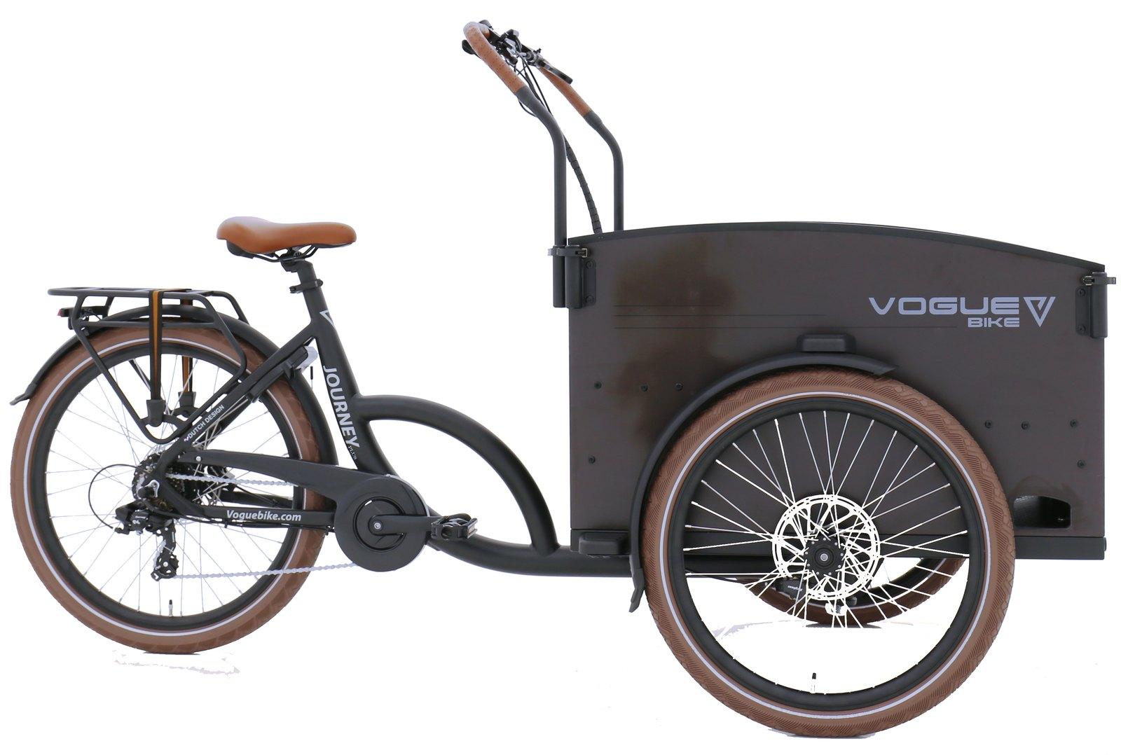 Vogue Journey Plus elektrische bakfiets zwart-bruin