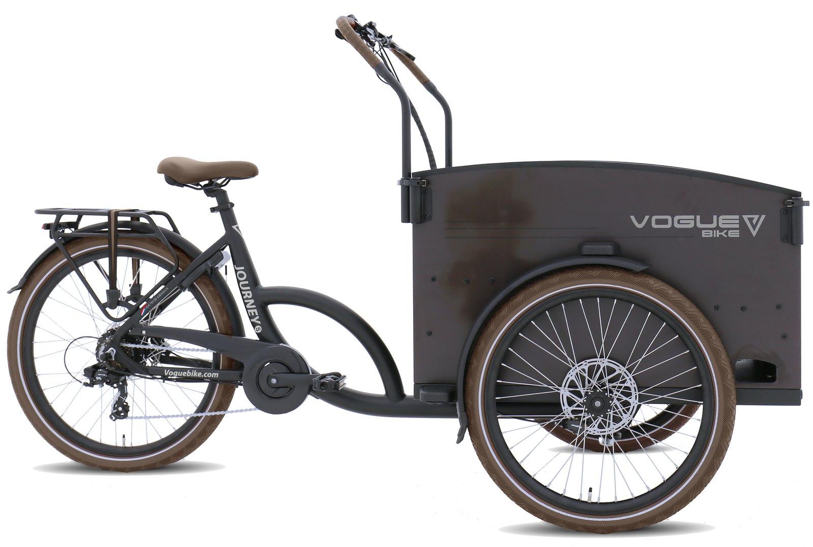 Vogue Journey-S elektrische bakfiets zwart-bruin