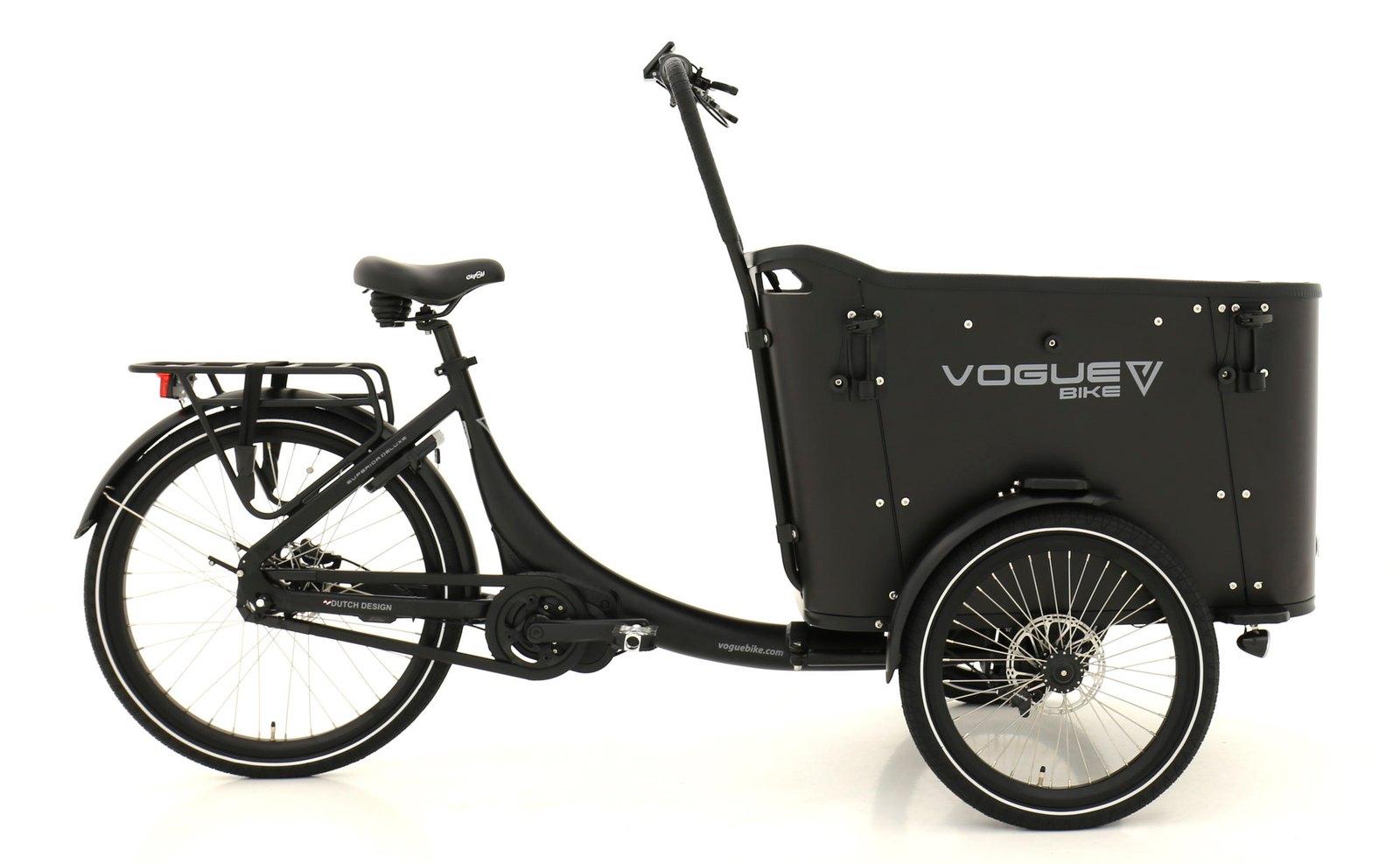 Vogue Superior Deluxe elektrische bakfiets zwart-zwart