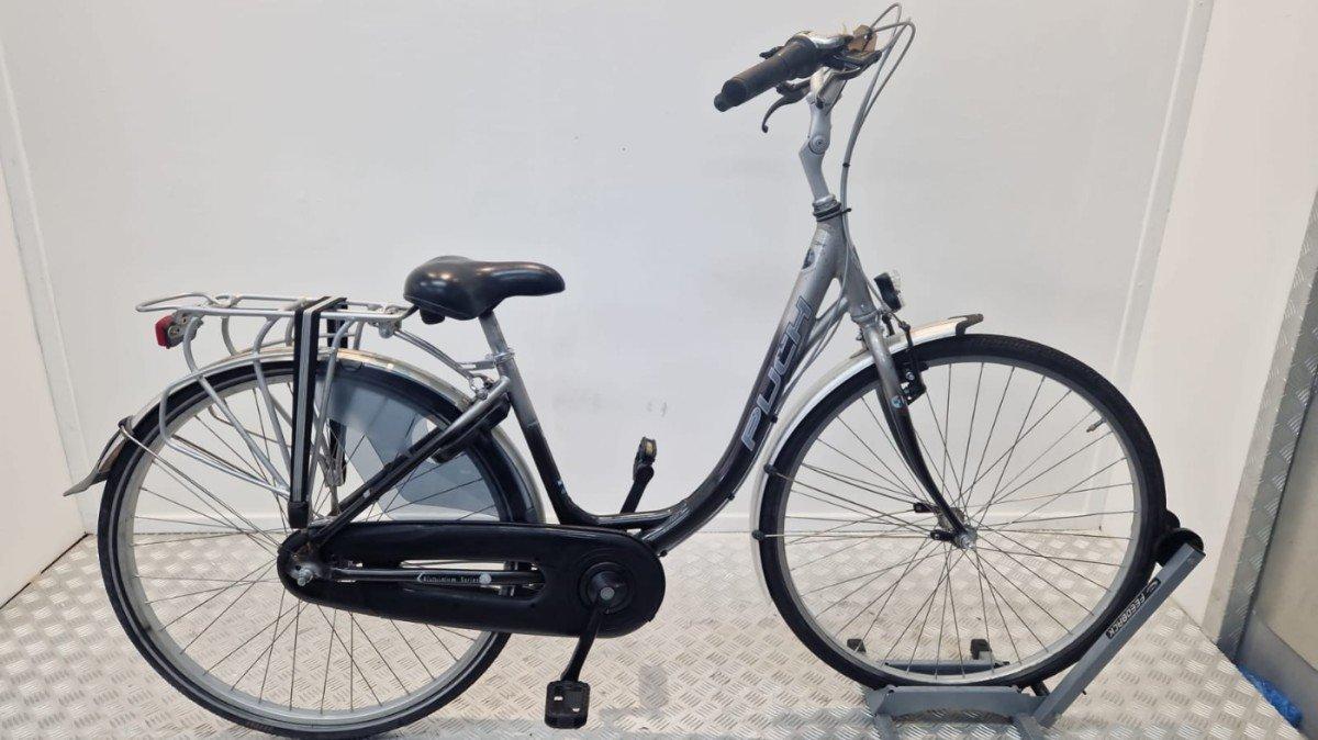 Puch Prestige stadsfiets 44 cm grijs, zijkant
