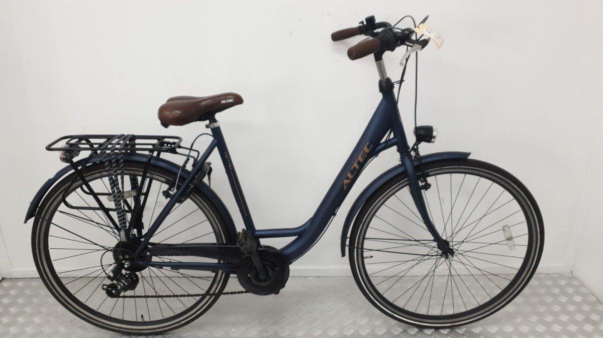 Altec Metro stadsfiets 55 cm blauw, zijaanzicht
