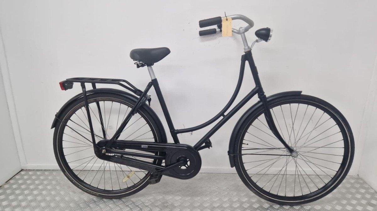 Zwarte omafiets 54 cm tweedehands, 28 inch wielen