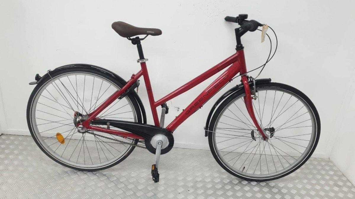 Greenfield Stadfiets 52 cm rood, tweedehands