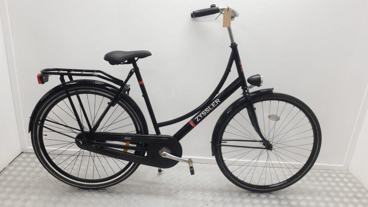 Zyssler Omafiets 56 cm zwart, tweedehands stadsfiets